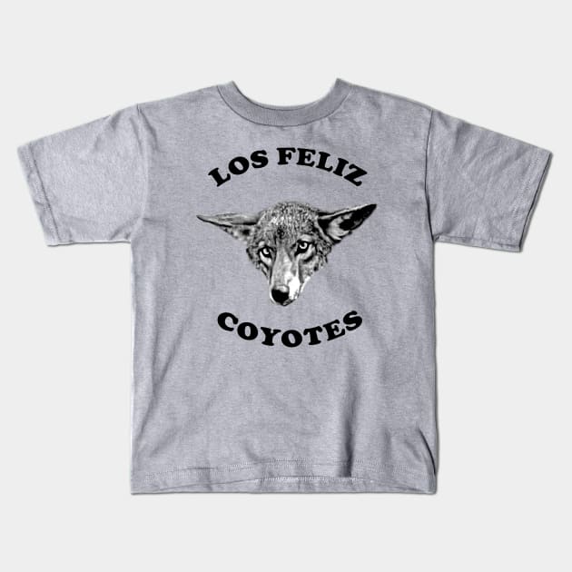 Los Feliz Coyotes Kids T-Shirt by losfeliz